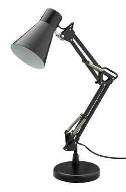 HOME Swing Arm Desk Lamp - Matt Black